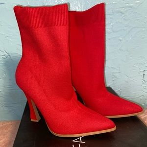Red Booties from fashion Nova